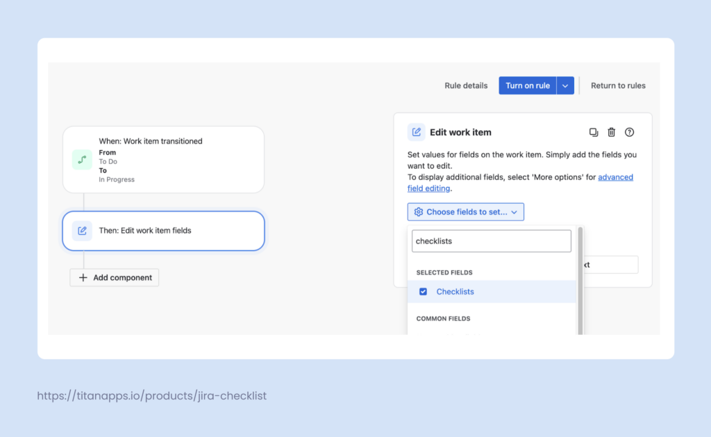 DoD checklist template - use with Automation for Jira