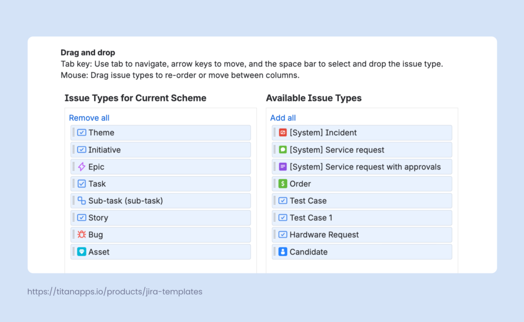 Step 2. Add Jira Themes and Initiatives to Your Schemes