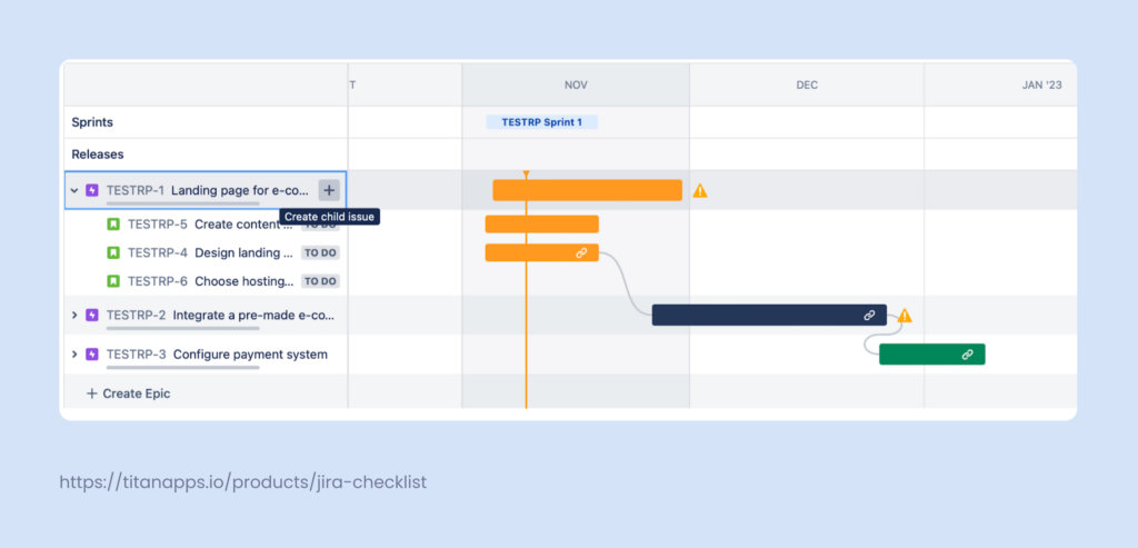 8. Jira Dependencies and a Timeline