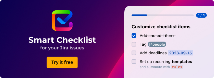 Smart Checklist for Jira