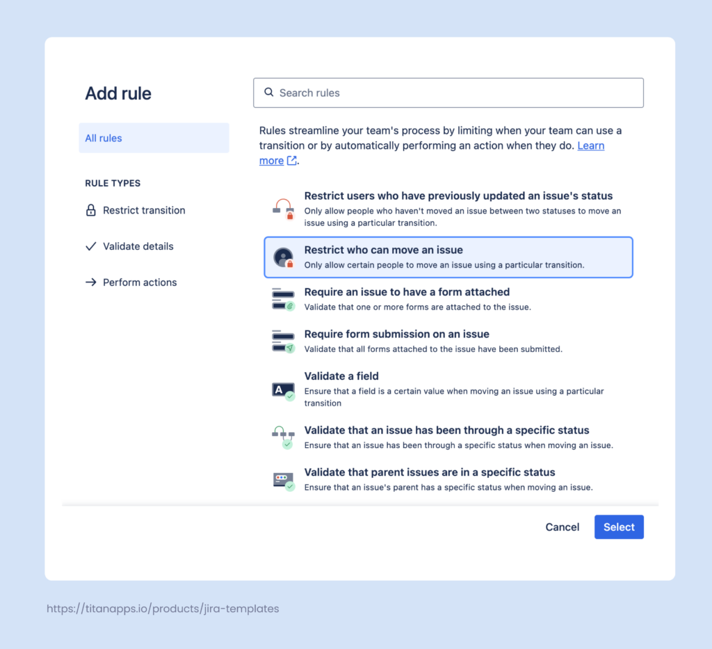 11. Workflow Automation in Jira for HR - Rule example