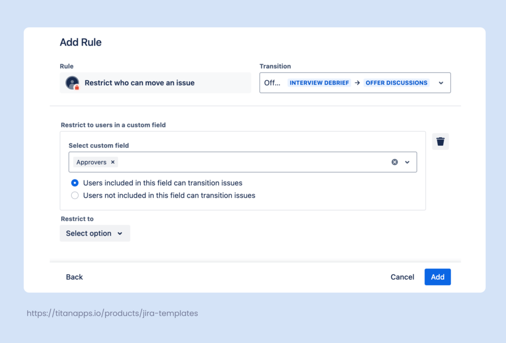 14. Workflow Automation in Jira for HR - Rule example