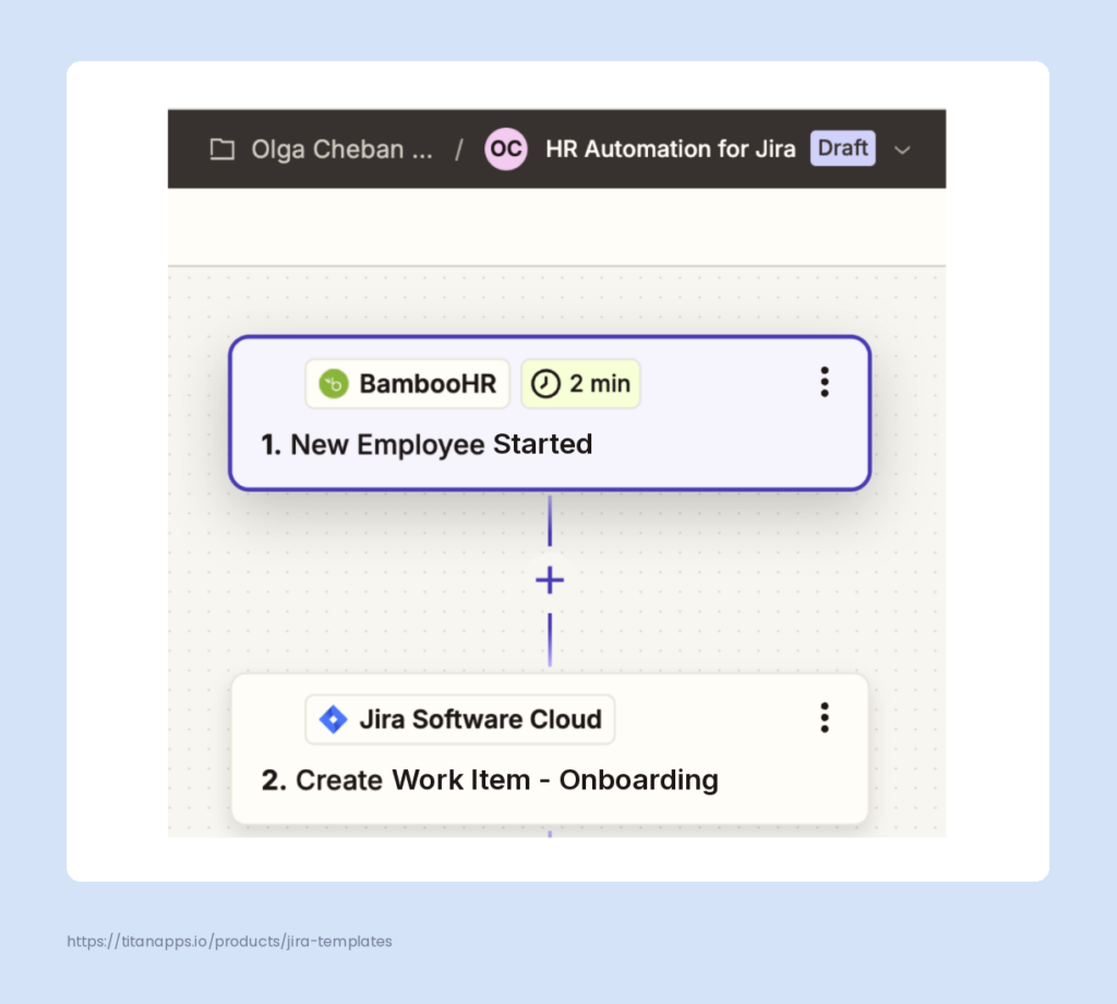 how to connect Bamboo HR to Jira with Zapier