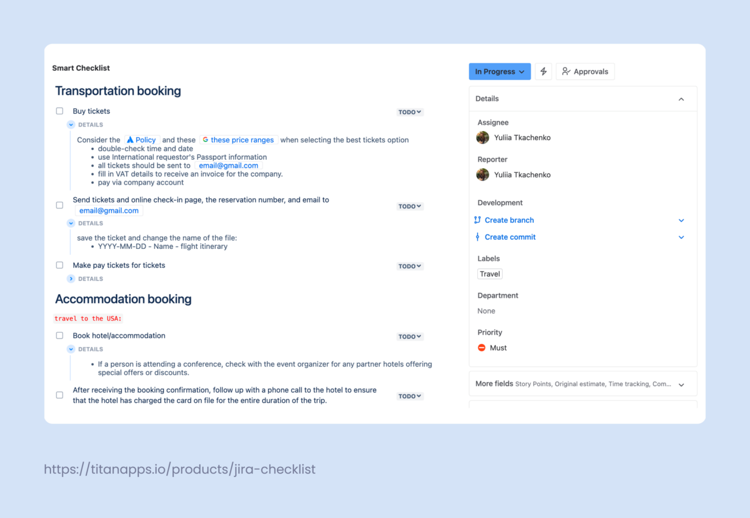 A Free Business Travel Template For Jira - Titanapps