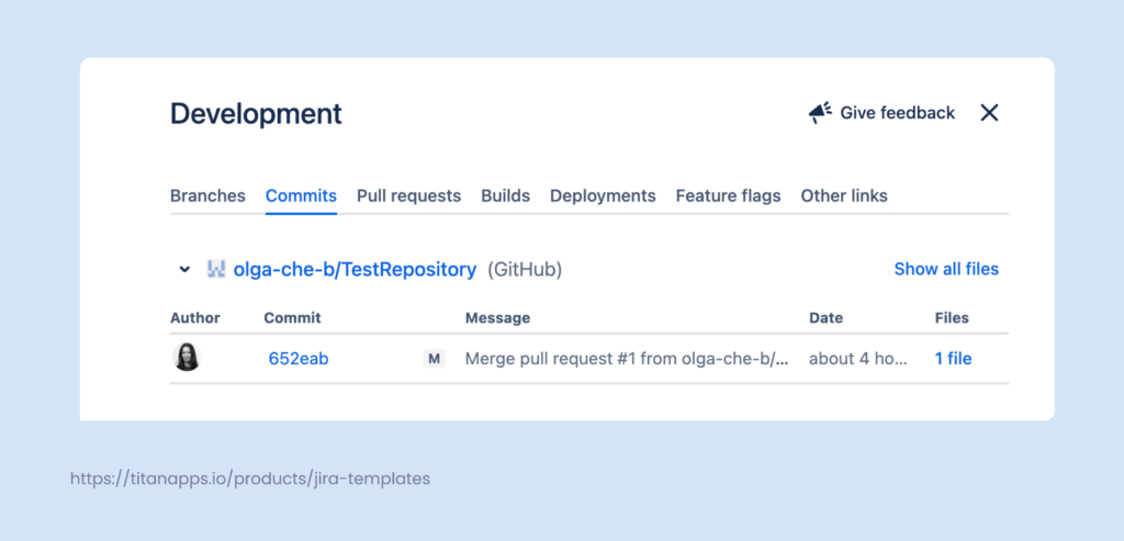Git and Jira integration - Commits in Jira