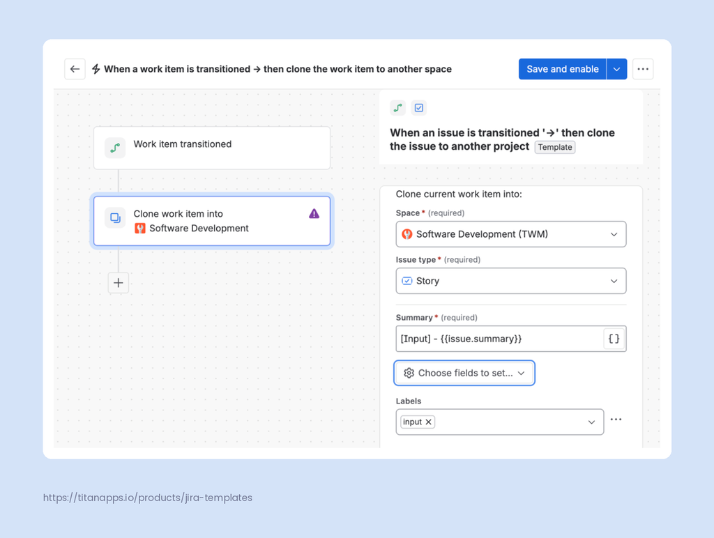 5 - Automation flow that clones an approved Input work item as a Story