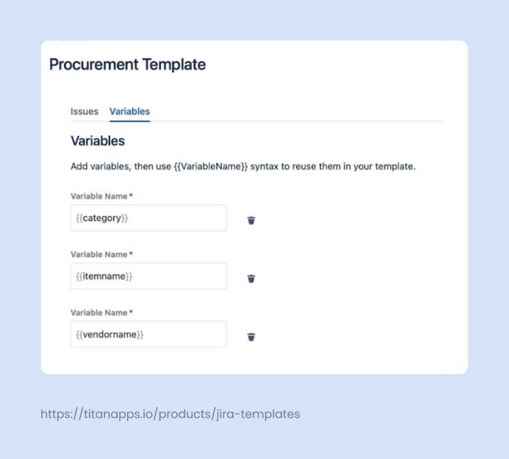 A Hardware Procurement Template - variables