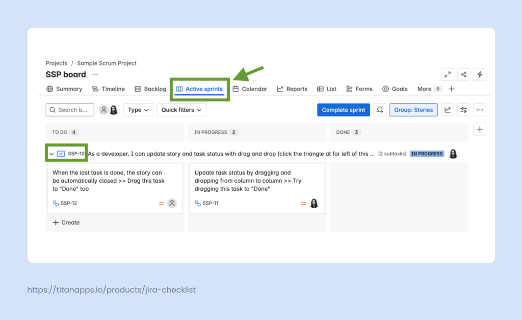 Scrum Board (Agile Jira Board)