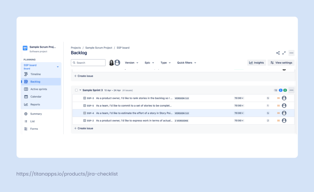 Sprint Planning Agile Jira