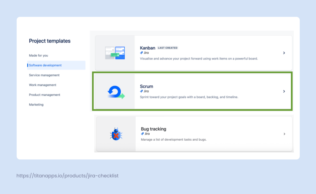 Agile Project Templates in Jira