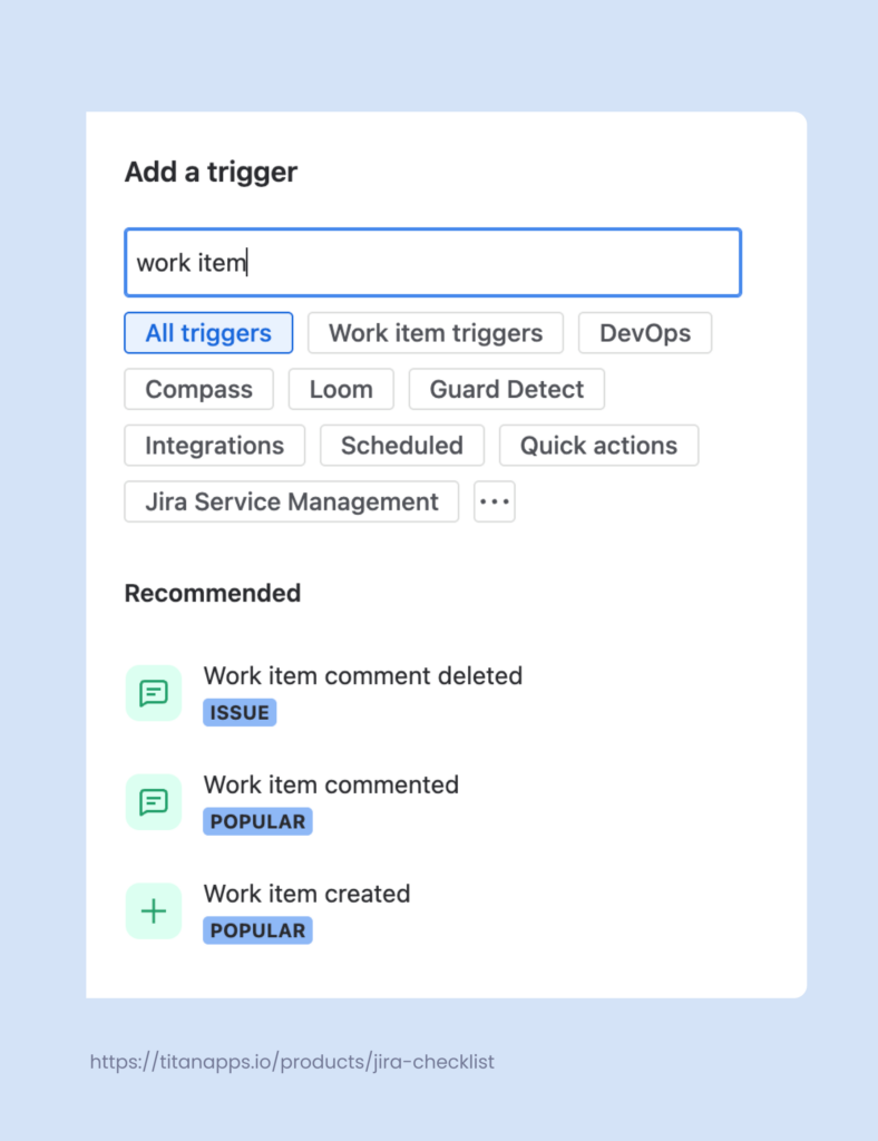 Jira Automation triggers