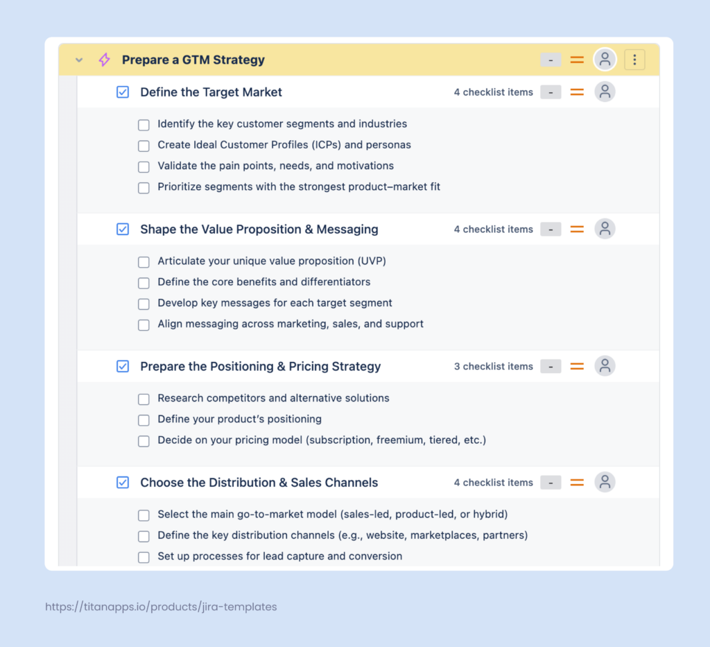 GTM template for Jira 2