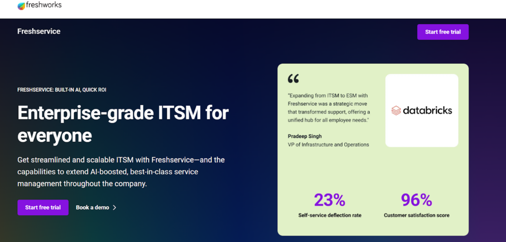 Best Change Management Tools - Freshservice