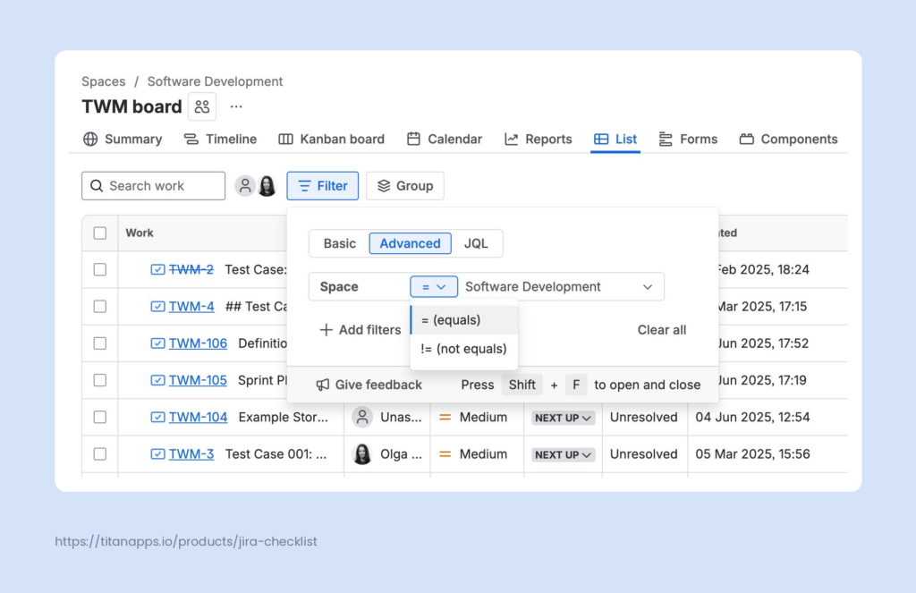 3 - jira-issue-tracking-list-view-advanced-filters