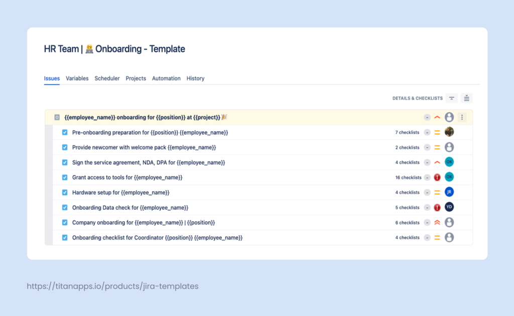 Smart Templates - Onboarding template