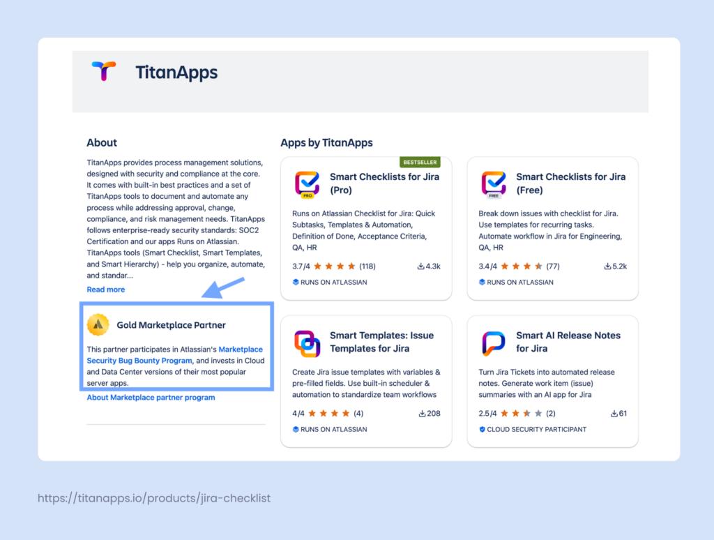 TitanApps - Gold Marketplace Partner