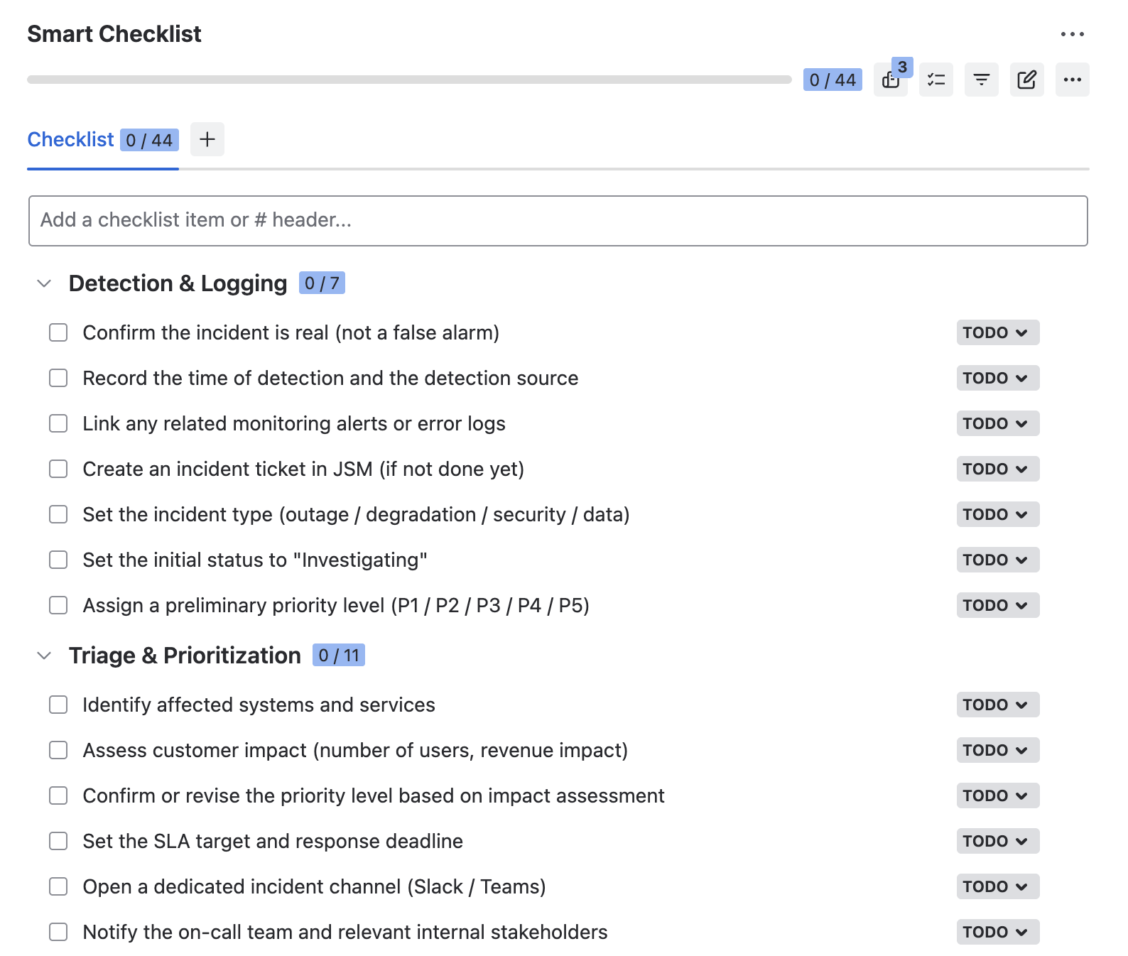 Incident management template - Incident Response Checklist Template