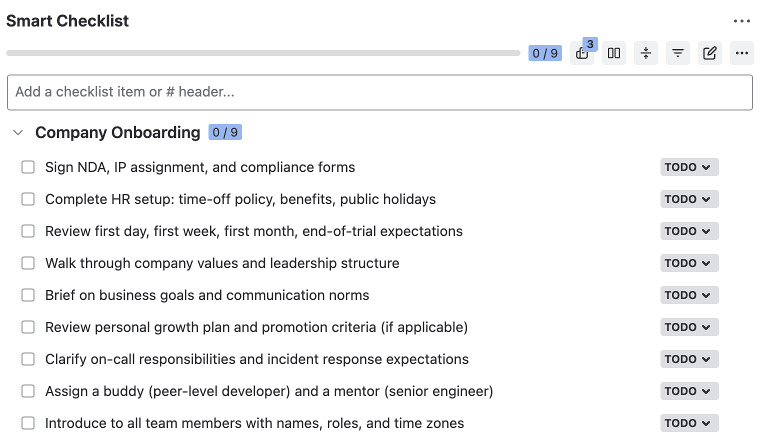 1. Software Developer Onboarding checklist - Company Onboarding