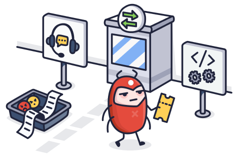 Customer support requests management in development