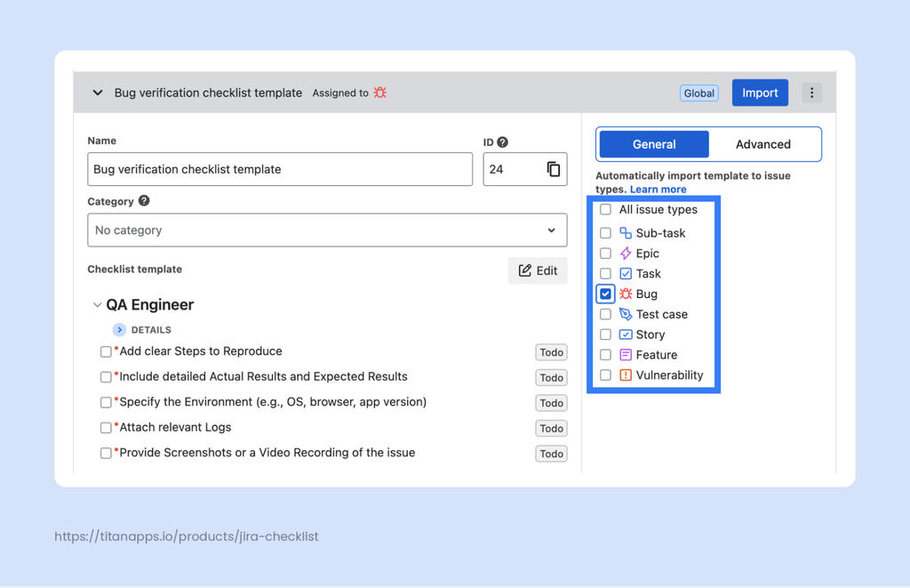 [9] - [Automatically Add a Bug Verification Checklist to Bug Work Items]