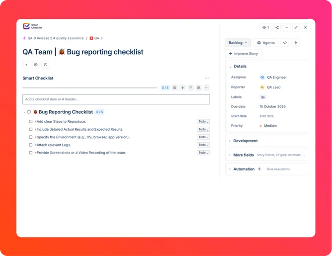 Bug reporting
