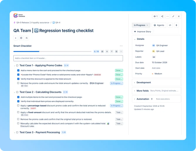 Regression testing