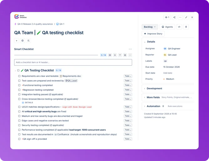 Test case template